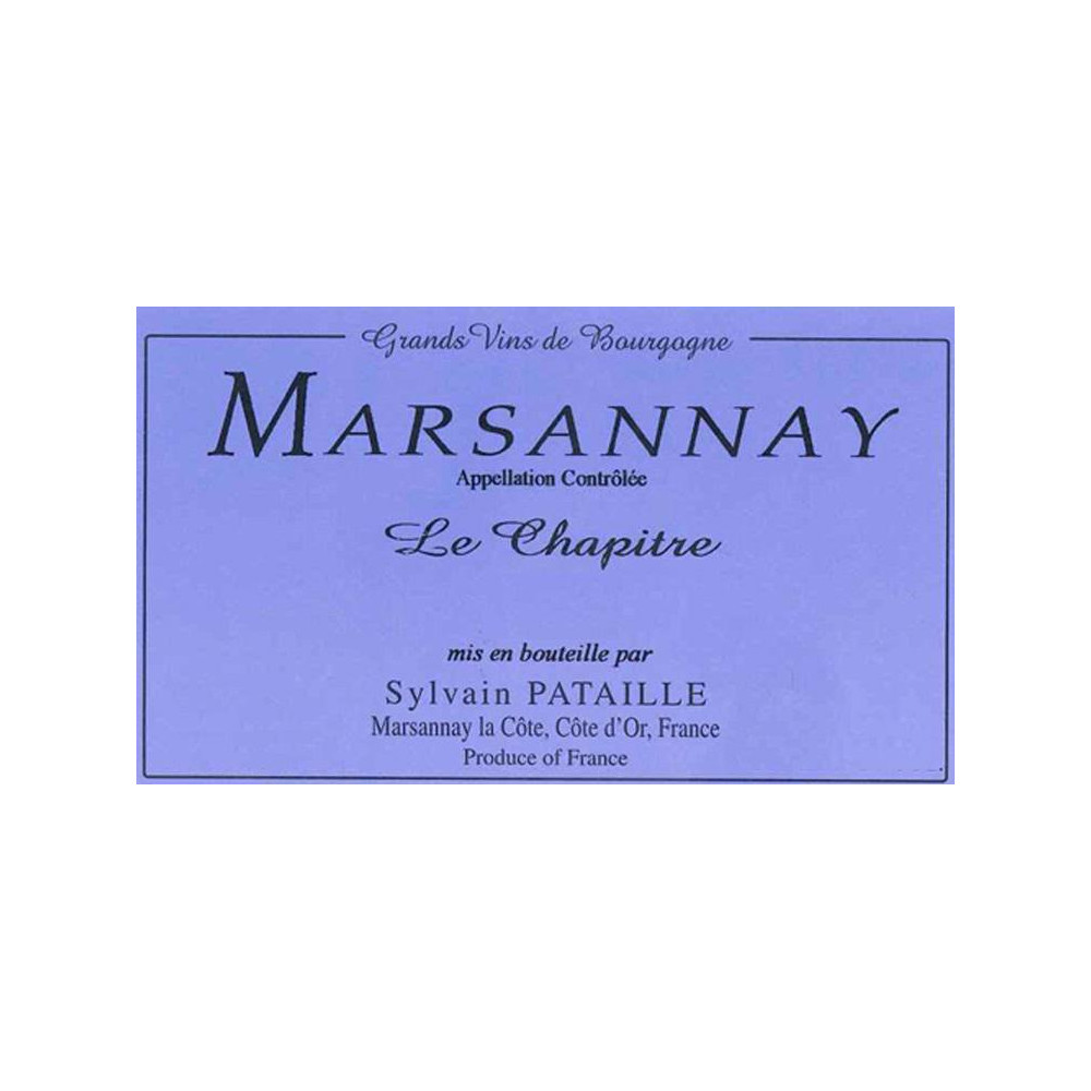 Domaine Sylvain Pataille Marsannay "Le Chapître" blanc 2022 etiquette