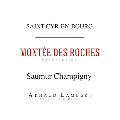 Domaine Arnaud Lambert Saumur Champigny "Montée des Roches" red 2021