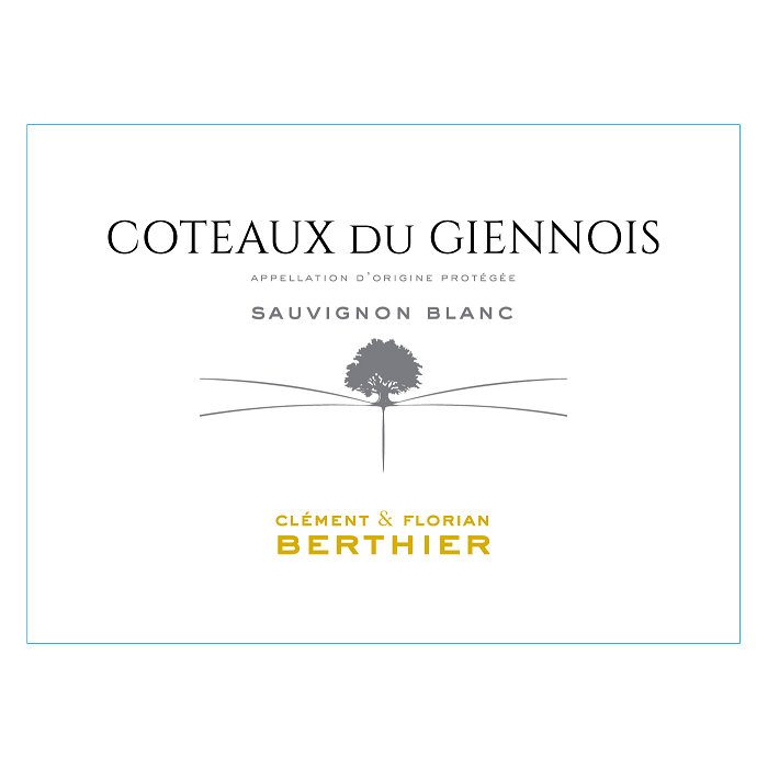 Domaine Berthier Coteaux du Giennois blanc sec 2023 etiquette