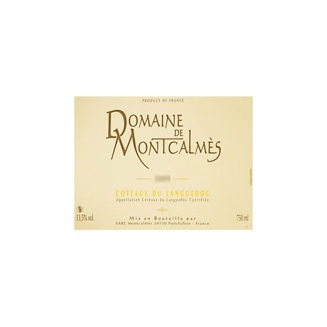 Domaine de Montcalmès blanc sec 2021 etiquette