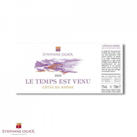 Domaine Stéphane Ogier Côtes du Rhône "Le Temps est Venu" blanc sec 2023 bouteille 2
