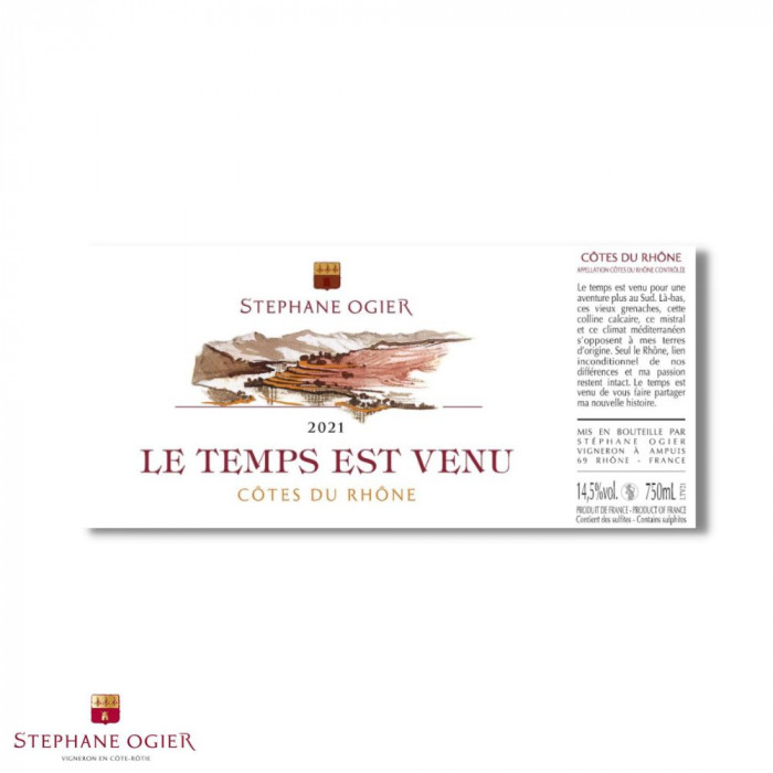 Domaine Stéphane Ogier Côtes du Rhône "Le Temps est Venu" (Grenache) rouge 2023