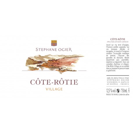 cote rotie mon village Stephane Ogier 2018 etiquette cote rotie mon village Stephane Ogier 2018 etiquette