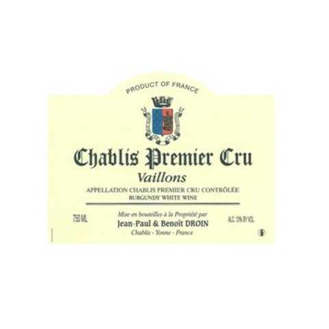 Domaine J-P et Benoit Droin Chablis 1er Cru Vaillons 2023 bouteille 2