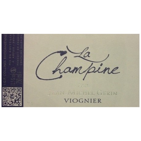Jean Michel Gerin La Champine Viognier 2023 etiquette Jean Michel Gerin La Champine Viognier 2023 etiquette