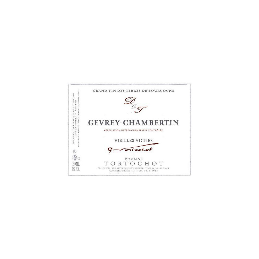 Domaine Tortochot Morey Saint Denis rouge 2023 etiquette