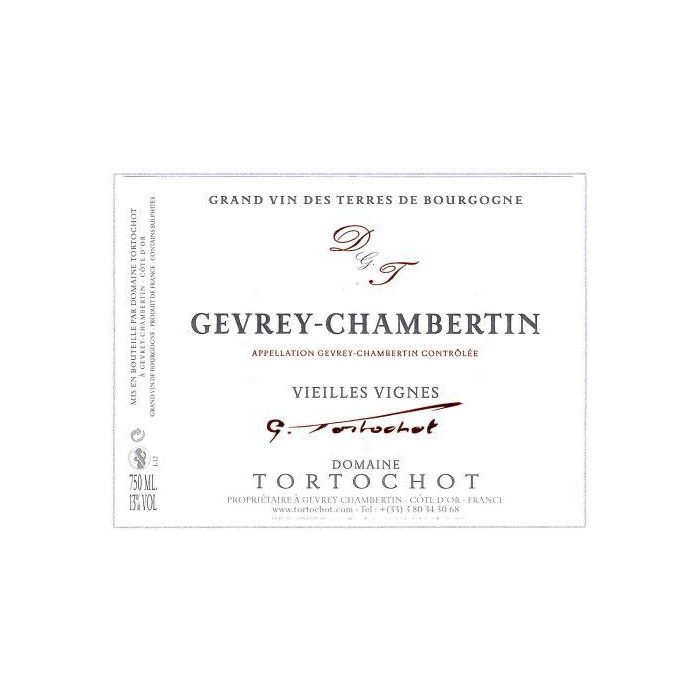 Domaine Tortochot Morey Saint Denis rouge 2023 etiquette