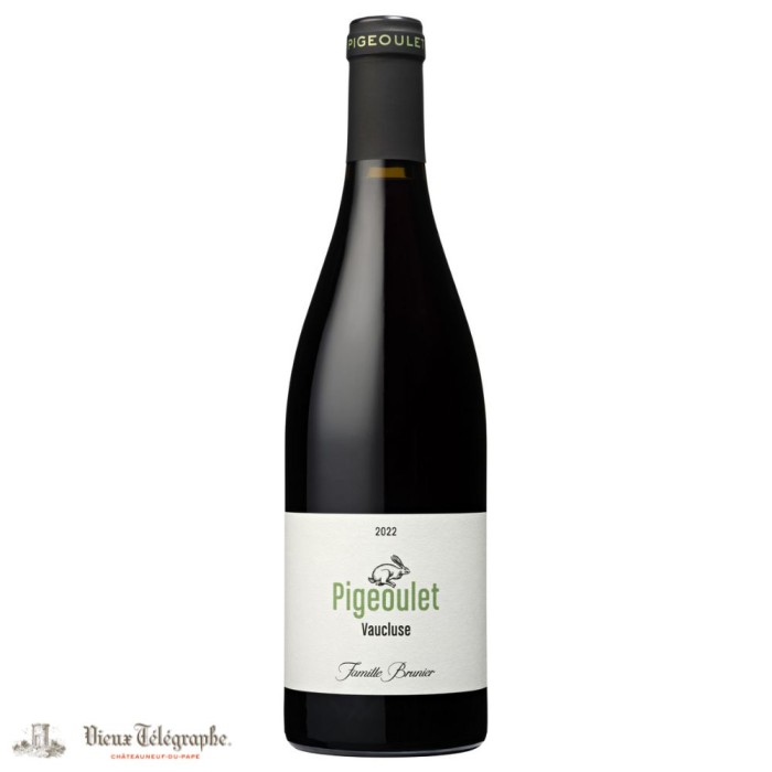 Vignobles Brunier "Le Pigeoulet des Brunier" rouge 2022 Vignobles Brunier "Le Pigeoulet des Brunier" rouge 2022