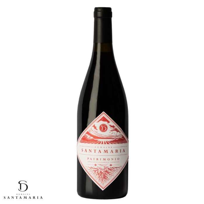 Domaine Santamaria Patrimonio rouge 2021 bouteille Domaine Santamaria Patrimonio rouge 2021 bouteille