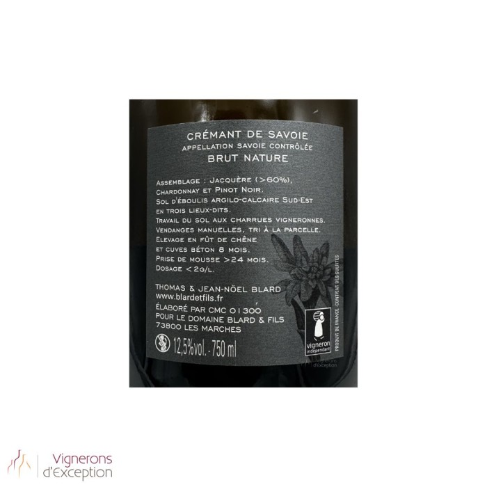 Domaine Blard Crémant de Savoie "Brut Alpin" Non Dosé