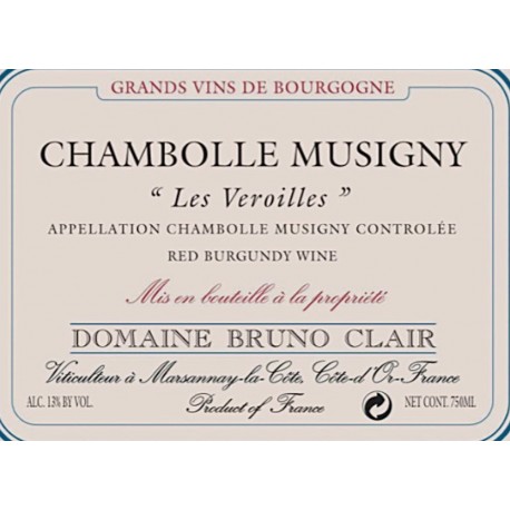 Domaine Bruno Clair Chambolle-Musigny "Les Véroilles" rouge 2013