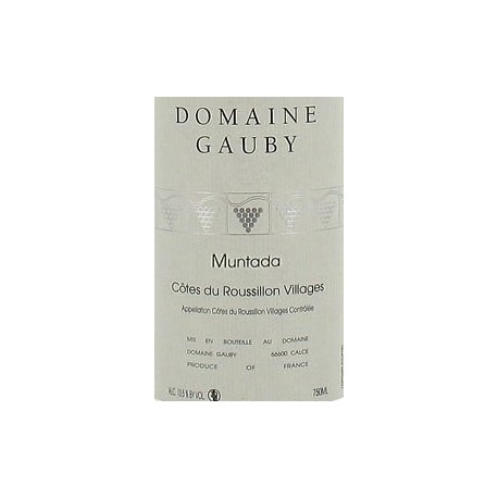 Domaine Gauby "Muntada" rouge 2013 etiquette Domaine Gauby "Muntada" rouge 2013 etiquette