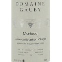 Domaine Gauby "Muntada" rouge 2013 etiquette Domaine Gauby "Muntada" rouge 2013 etiquette