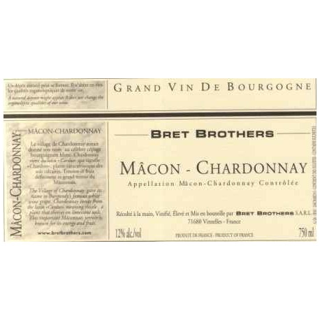 Bret Brothers Macon-Chardonnay dry white 2014 Bret Brothers Macon-Chardonnay dry white 2014