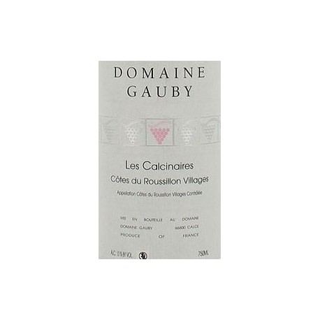 Domaine Gauby "Les Calcinaires" rouge 2014 Domaine Gauby "Les Calcinaires" rouge 2014
