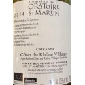 Domaine de l'Oratoire Saint-Martin "Réserve des Seigneurs" rouge 2014