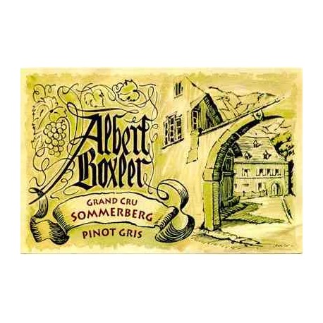 Domaine Albert Boxler Pinot Gris Grand Cru Sommerberg "W" 2011 medium dry white Domaine Albert Boxler Pinot Gris Grand Cru Sommerberg "W" 2011 medium dry white