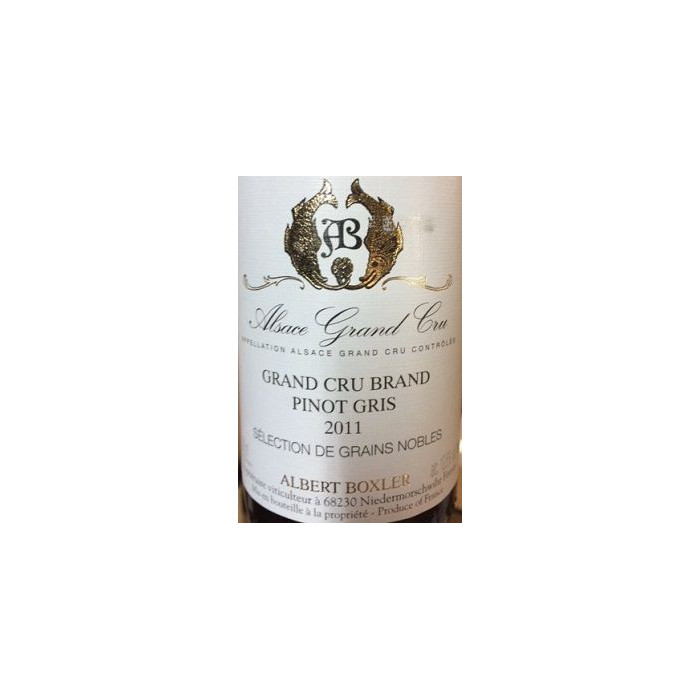 Domaine Albert Boxler pinot gris Grand Cru Brand Selection de Grains Nobles sweet white 2011 (50 cl) Domaine Albert Boxler pinot gris Grand Cru Brand Selection de Grains Nobles sweet white 2011 (50 cl)