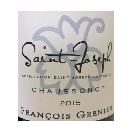 Domaine Francois Grenier Saint Joseph "Chaussonot" rouge 2015 etiquette