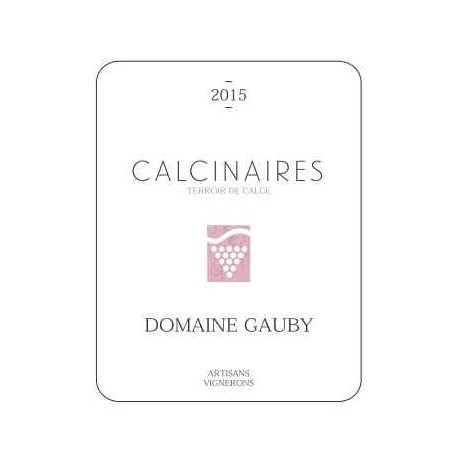 Domaine Gauby Les Calcinaires rouge 2016 etiquette