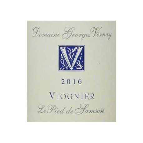 George Vernay viognier le pied de samson 2016 etiquette George Vernay viognier le pied de samson 2016 etiquette