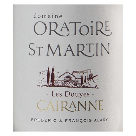 Domaine de l'Oratoire Saint-Martin "Les Douyes" rouge 2015 etiquette