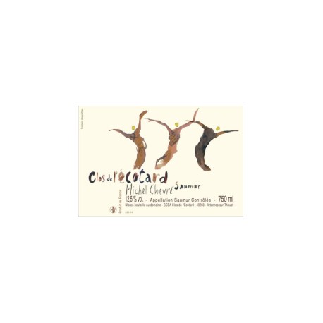 Domaine Michel Chevré Saumur "Clos de l'Ecotard" blanc sec 2016 etiquette Domaine Michel Chevré Saumur "Clos de l'Ecotard" blanc sec 2016 etiquette