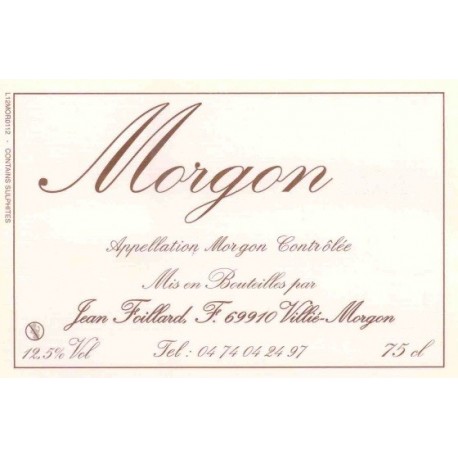 Jean foillard morgon 2016 etiquette Jean foillard morgon 2016 etiquette