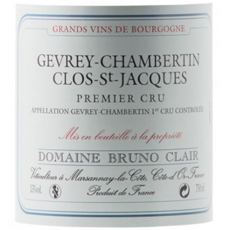 Domaine Bruno Clair Gevrey-Chambertin 1er Cru "Clos Saint Jacques" red 2015