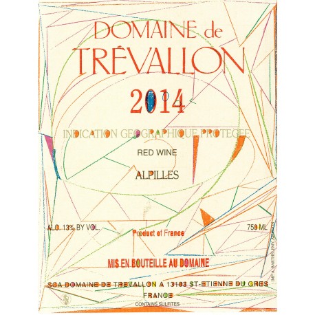 Domaine de Trevallon rouge 2014 etiquette Domaine de Trevallon rouge 2014 etiquette