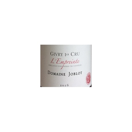 Domaine Joblot Givry 1er Cru Marole rouge 2016 bouteille