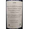 Domaine Georges Vernay Cotes du Rhone Sainte Agathe 2016 contre etiquette