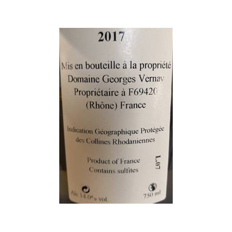 Domaine Georges Vernay "Le Pied de Samson" (Viognier) dry white 2017