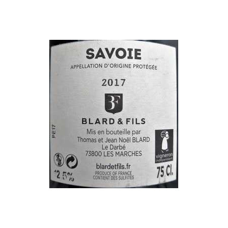 Domaine Blard Savoie "Pierre Emile" (pinot noir) rouge 2017 etiquette
