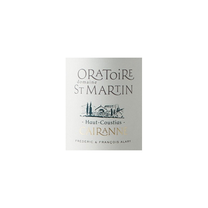 Domaine de l'Oratoire Saint-Martin "Haut-Coustias" blanc 2017 etiquette