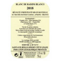 Mas Daumas Gassac blanc 2018 contre etiquette