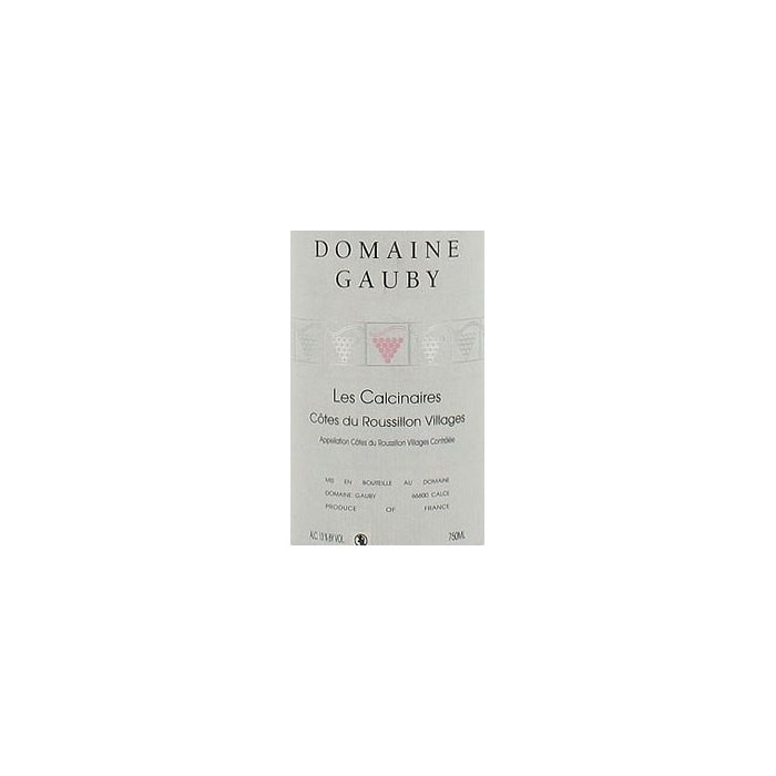 Domaine Gauby Les Calcinaires 2012 Domaine Gauby Les Calcinaires 2012