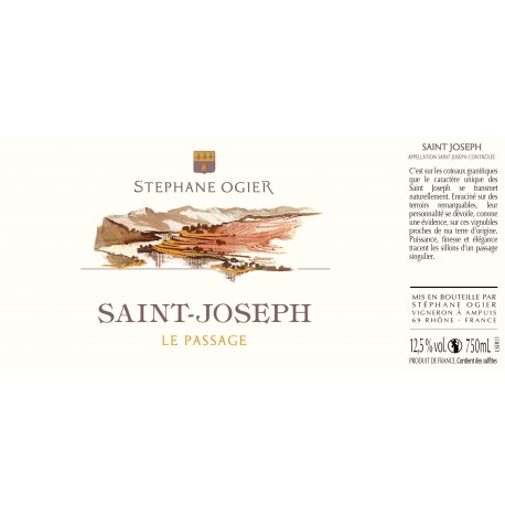 Domaine Stephane Ogier Saint Joseph Le Passage 2017 etiquette Domaine Stephane Ogier Saint Joseph Le Passage 2017 etiquette