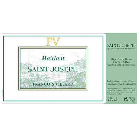 Domaine François Villard Saint-Joseph "Mairlant" blanc 2017 MAGNUM etiquette Domaine François Villard Saint-Joseph "Mairlant" blanc 2017 MAGNUM etiquette