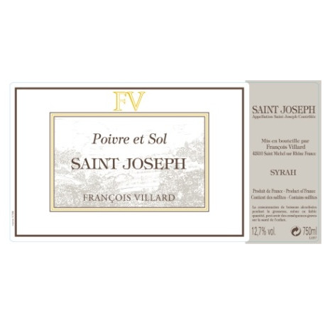Domaine Villard Saint-Joseph "Poivre et Sol" rouge 2017 MAGNUM etiquette