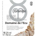 Domaine de l'Ecu Muscadet de Sèvre et Maine "Granite" blanc sec 2018 etiquette Domaine de l'Ecu Muscadet de Sèvre et Maine "Granite" blanc sec 2018 etiquette