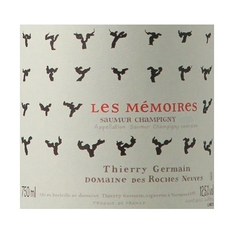 domaine des roches neuves saumur champigny les memoires 2018 etiquette domaine des roches neuves saumur champigny les memoires 2018 etiquette