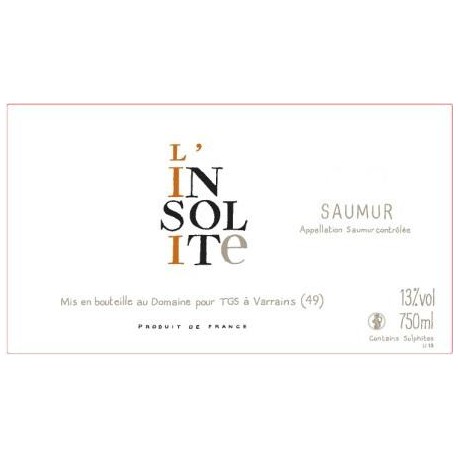 Domaine des Roches Neuves Saumur Blanc Insolite 2018 etiquette