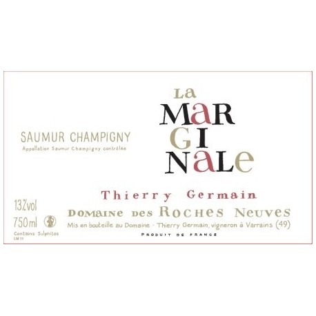 domaine des roches neuves saumur champigny la marginale 2018 etiquette domaine des roches neuves saumur champigny la marginale 2018 etiquette