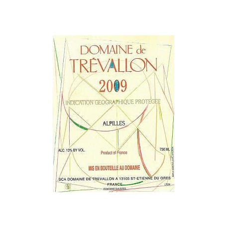 Domaine de Trévallon rouge 2009 magnum etiquette Domaine de Trévallon rouge 2009 magnum etiquette