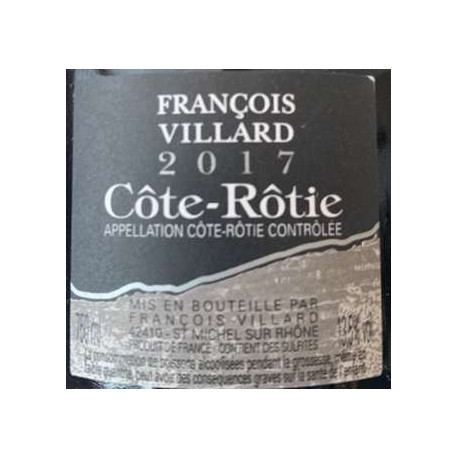 Francois VIllard Cote Rotie Gallet blanc 2017 etiquette bis
