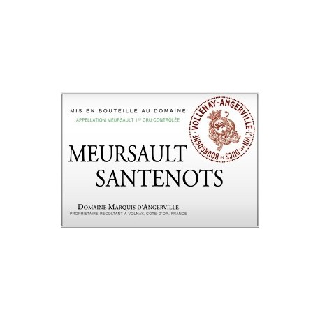 Domaine Marquis d'Angerville Meursault 1er Cru "Santenots" dry white 2013 Domaine Marquis d'Angerville Meursault 1er Cru "Santenots" dry white 2013