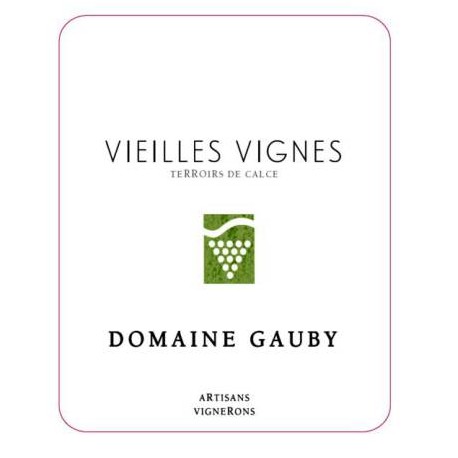 domaine gauby vieilles vignes blanc 2018 etiquette
